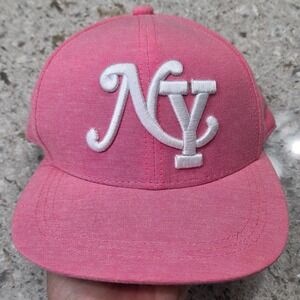 H&M Divided Pink NY Embroidered Baseball‎ Cap Hat Adjustable